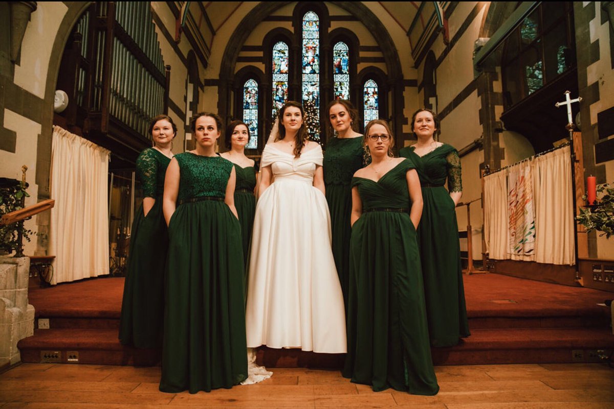 alianoree's tweet photo. My friend got married last month and her dress and the bridesmaids’ dresses ALL HAD POCKETS.

And yes, we did use them for storing snacks, thank you for asking. https://t.co/3fRWtmJS2F