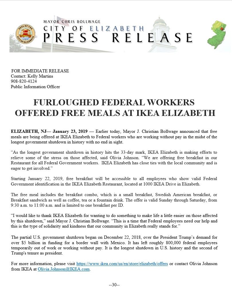 Chris Bollwage On Twitter Today We Announced That Free Meals