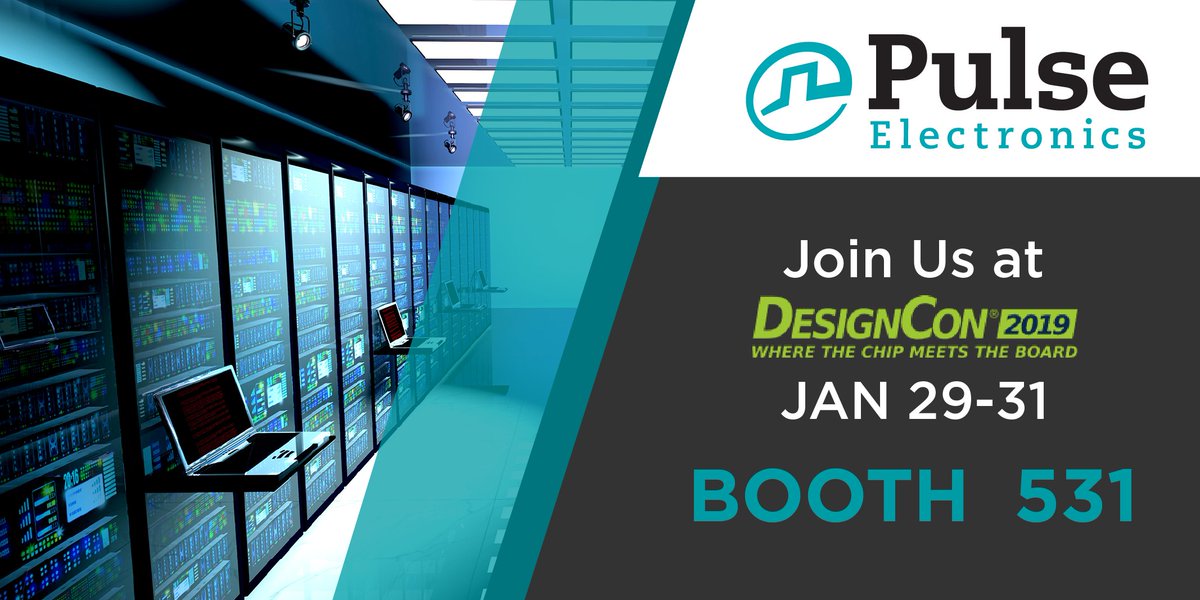 DesignCon 2019 is just around the corner! Come meet our friendly Pulse team of experts at booth 531 where we’ll be happy to introduce you to our latest product innovations #pulseelectronics
https://hubs.ly/H0ghKv10