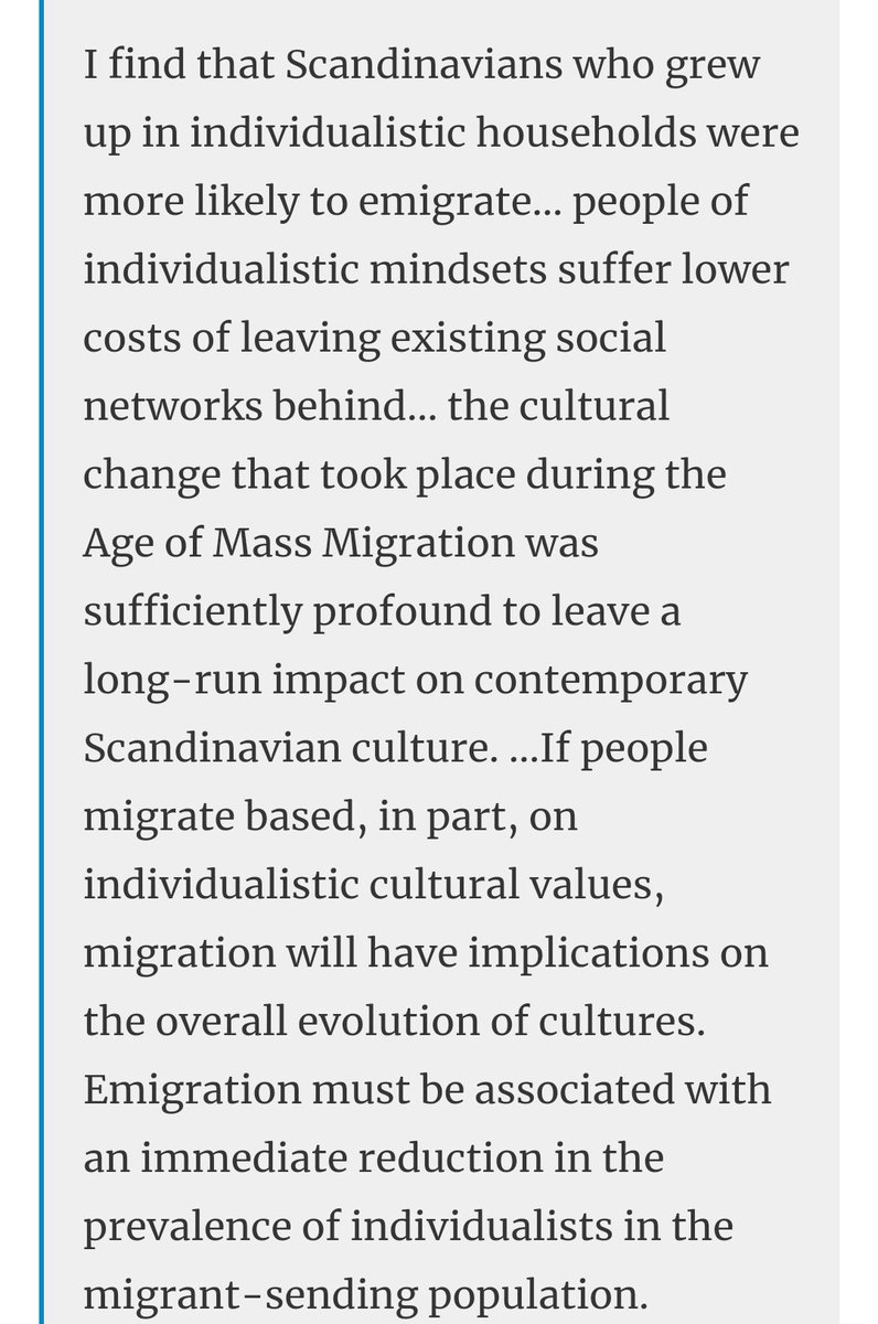 "Maybe those [Scandinavian] nations wouldn’t have dramatically expanded their welfare states starting in the 1960s, thus dampening economic growth",  @danieljmitchell in"Did Migration to America Make Scandinavia More Collectivist?"  http://bit.ly/2UbvCmF&nbsp;