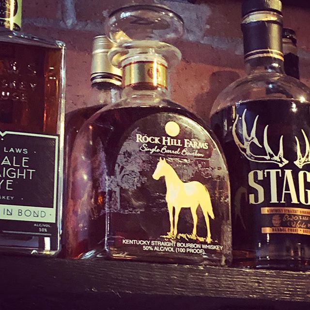 Pretty jazzed to have this guy back on the shelf. Rock Hill Farms is the same mash bill as @blantons_bourbon and <a href="/elmer_t_lee/">Elmer T. Lee (3,3)</a> from <a href="/buffalotrace/">Buffalo Trace</a> but the highest proof of the three and a more intense bourbon all around. Give it a rip! Open today at 2!