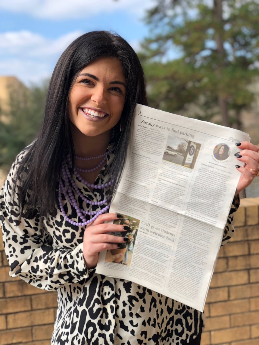 ViscioChelsea's tweet photo. EXTRA! EXTRA! ATTN: ALL UT STUDENTS! Our new Patriot hit the stands today! Pick one up! Flip to pg. 3 in the opinion section to read my new column “Chelsea’s Corner” ✨💓 have a fabulous day! @MyPSMP #Patriot @uttylerpatriots https://t.co/tH8ewhc6c2