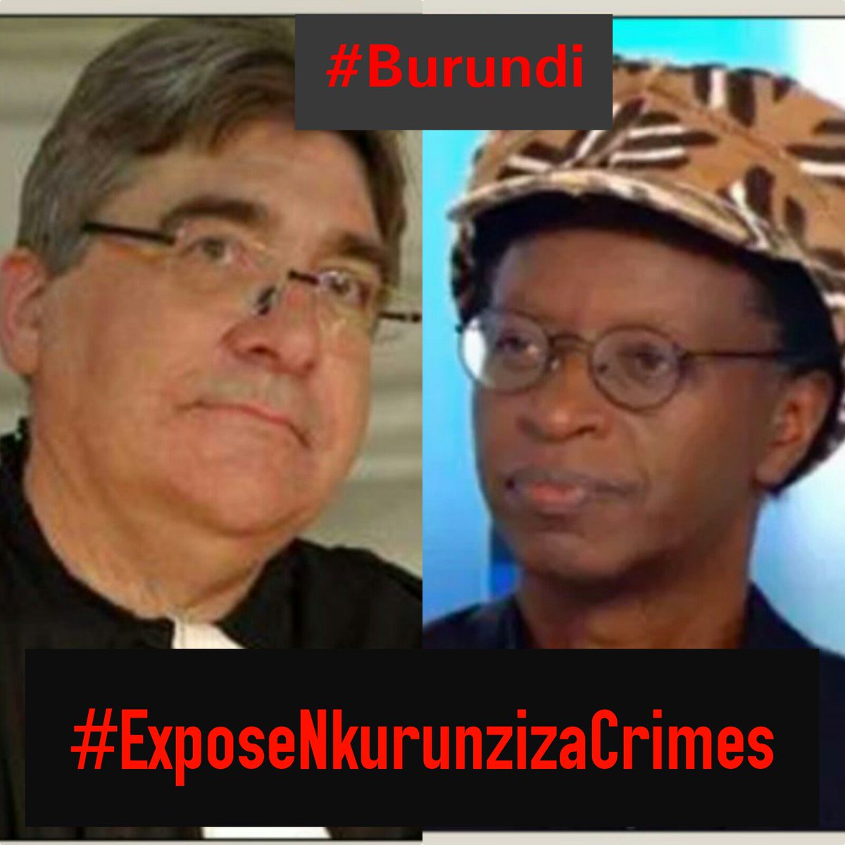pnininahazwe's tweet photo. #ExposeNkurunzizaCrimes : un hashtag de solidarité avec Me Bernard Maingain et @DavidGakunzi  qui comparaissent ces 24 et 25 janvier 2019 au Tribunal correctionnel de #Paris sur une plainte de @pnkurunziza.
Rappelons au monde entier les crimes de ce régime sanguinaire. #Burundi https://t.co/9HWPtu0dou