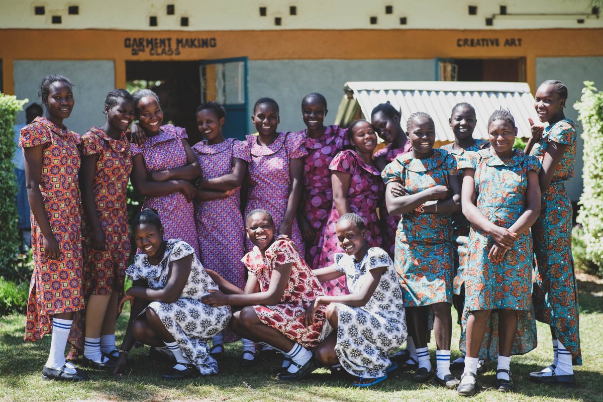 NeemaProject's tweet image. We are so proud of these girls! Here they are showing off their dresses that they made for their National Tailoring Exam! #NeemaProject
