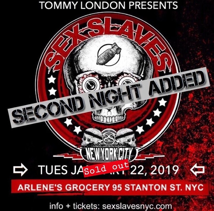 Yesterday was amazing! Thank you so much ⚡⚡⚡ Let's do this again, tonight, same place, same time! @ArlenesGrocery doors open at @7pm 💪🔥
#sexslavesnyc #sexslavesmusic #eric13 #jbomb #delcheetah #sexslavesnyc #arlenesgrocery #tour #nyc @annienyhc