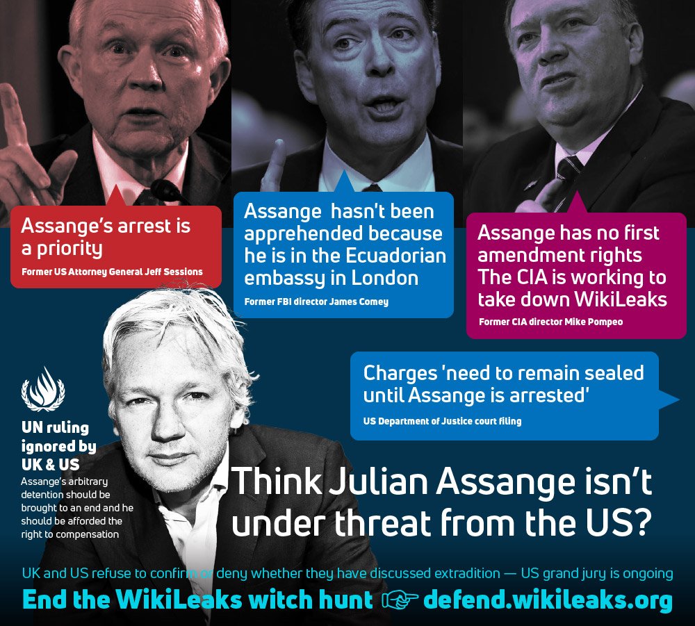 ‘Assange Moves to Force Trump Administration to Reveal Charges and to Compel Ecuador to Prevent Extradition to U.S.’ 

Read the press release and more updates on Assange's situation in the embassy: defend.wikileaks.org/2018/07/23/liv…