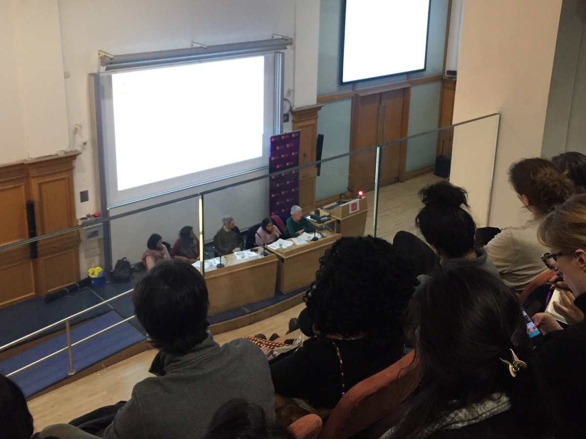 Up in the nosebleeds with <a href="/BijalRama/">Bijal Rama</a> and <a href="/sushi_juggapah/">Susheila Juggapah</a> for the #LSEFeminism event on generational feminism ✊ looking forward to hearing from the panel!