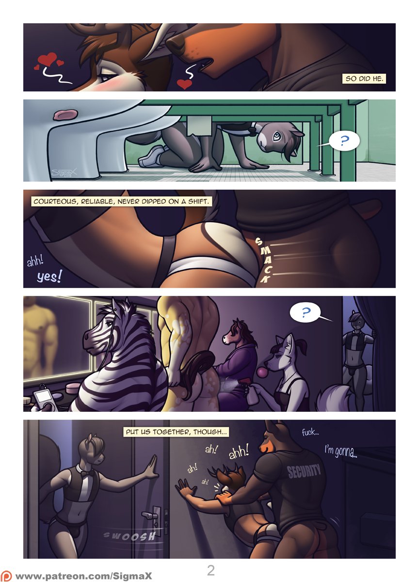 SigmaxArt's tweet photo. "Heavy Lifting" pg. 1 &amp; 2
So begins a new comic! This one will feature Toby the Security Dobie and Sigma the Bartending Durr. For early access to new pages, WIPs, and PSDs, check out my Patreon:
~ https://t.co/XOAGXRqvce ~ https://t.co/SknUMf05OT