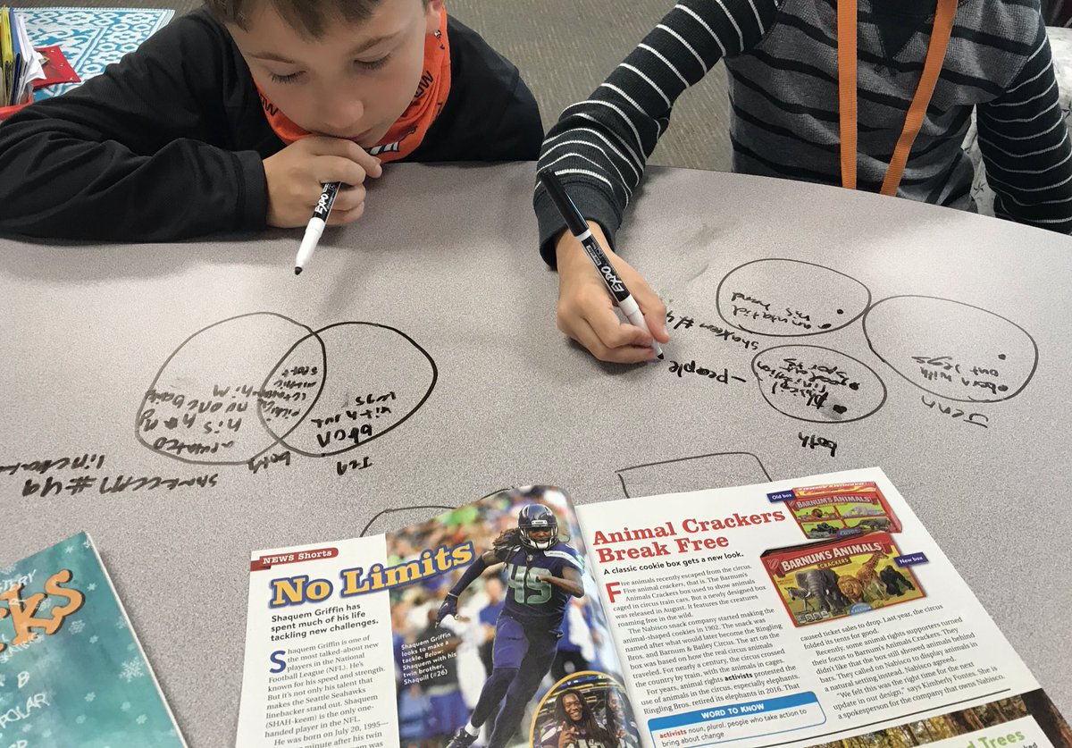 kyndrahartzler's tweet photo. Comparing and contrasting 2 subjects using @ScholasticNews and #storyworks! We love @Scholastic resources! #smallgroup #proveyourthinking #chooseyourstrategy #ExploreWells @CFISDWells https://t.co/0YQgLgm22q