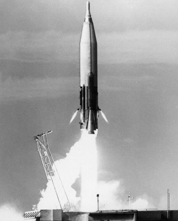 ICBMHistory's tweet photo. #OTD 1962 Demonstration and Shakedown Operations launch of #Atlas 132D #ICBM by Strategic Air Command (SAC) takes place at #Vandenberg AFB, CA. (Site 576 B-3). The launch is nicknamed “Blue Moss”. https://t.co/vqKy4jmgUb