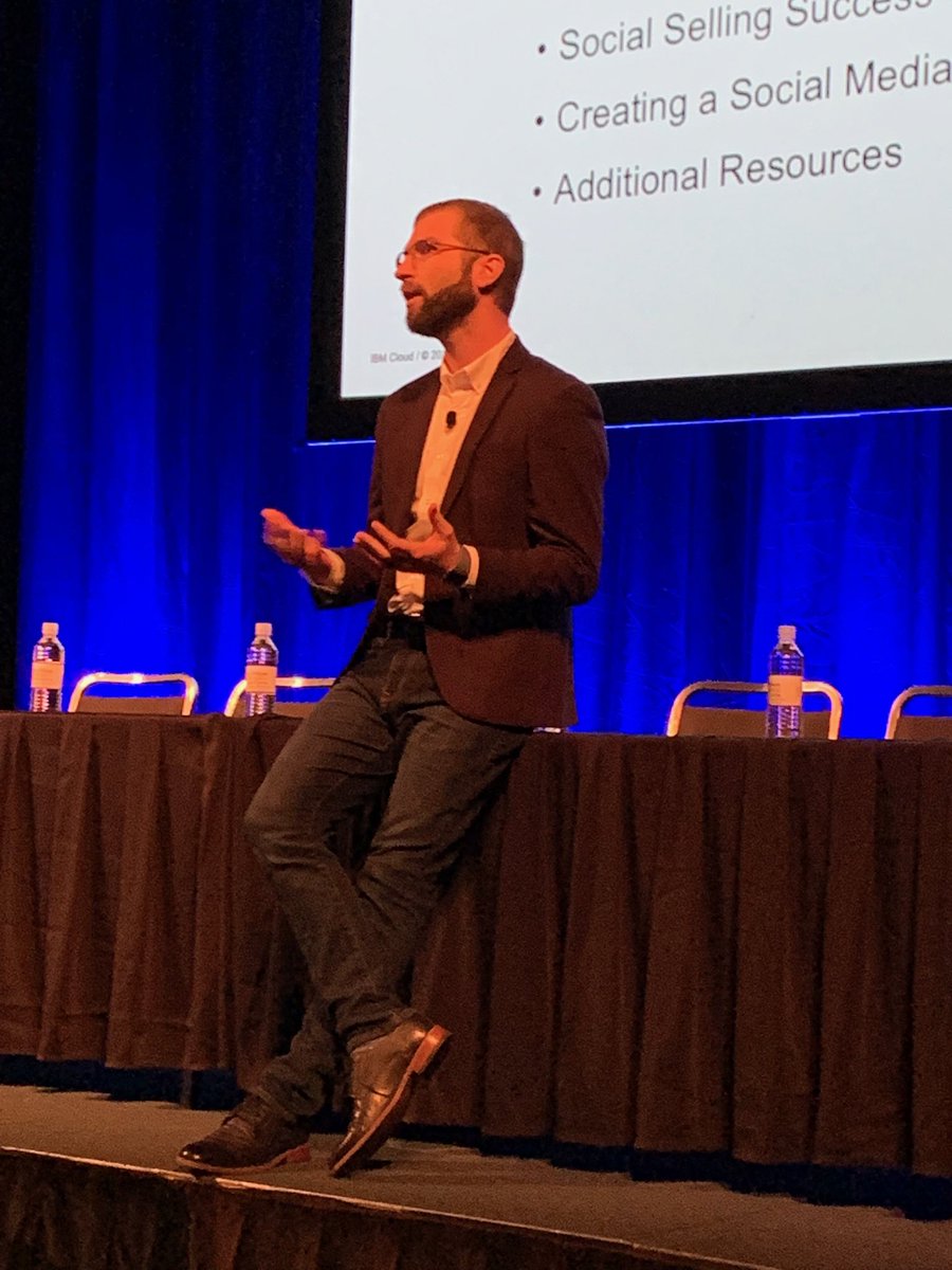 ⁦@AlexJosephs1⁩ and ⁦@froliol⁩ giving an awesome talk on social selling at #FastStart2019 ⁦<a href="/IBMcloud/">IBM Hybrid Cloud & Infrastructure</a>⁩ ⁦@IBMWolfPack⁩