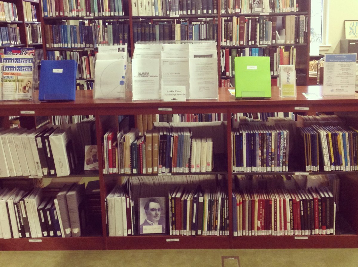 CMRLSLibrary's tweet photo. Our genealogy room at the Brandon Library is begging to be explored! Don't know where to start? We've got you covered. #LibraryShelfieDay2019 #cmrlsbrandon #cmrls https://t.co/Z8kJStA8vF
