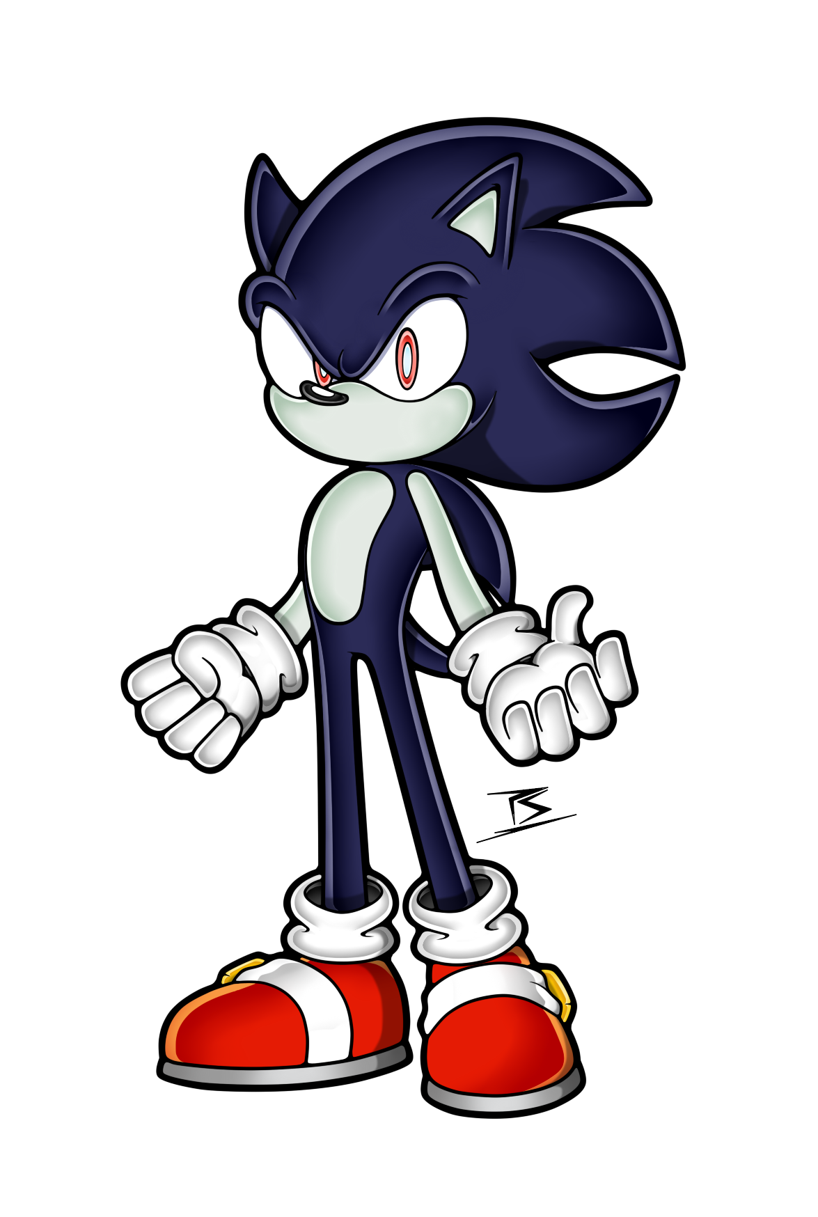 Pixilart - Dark sonic by Sonic-Gamer