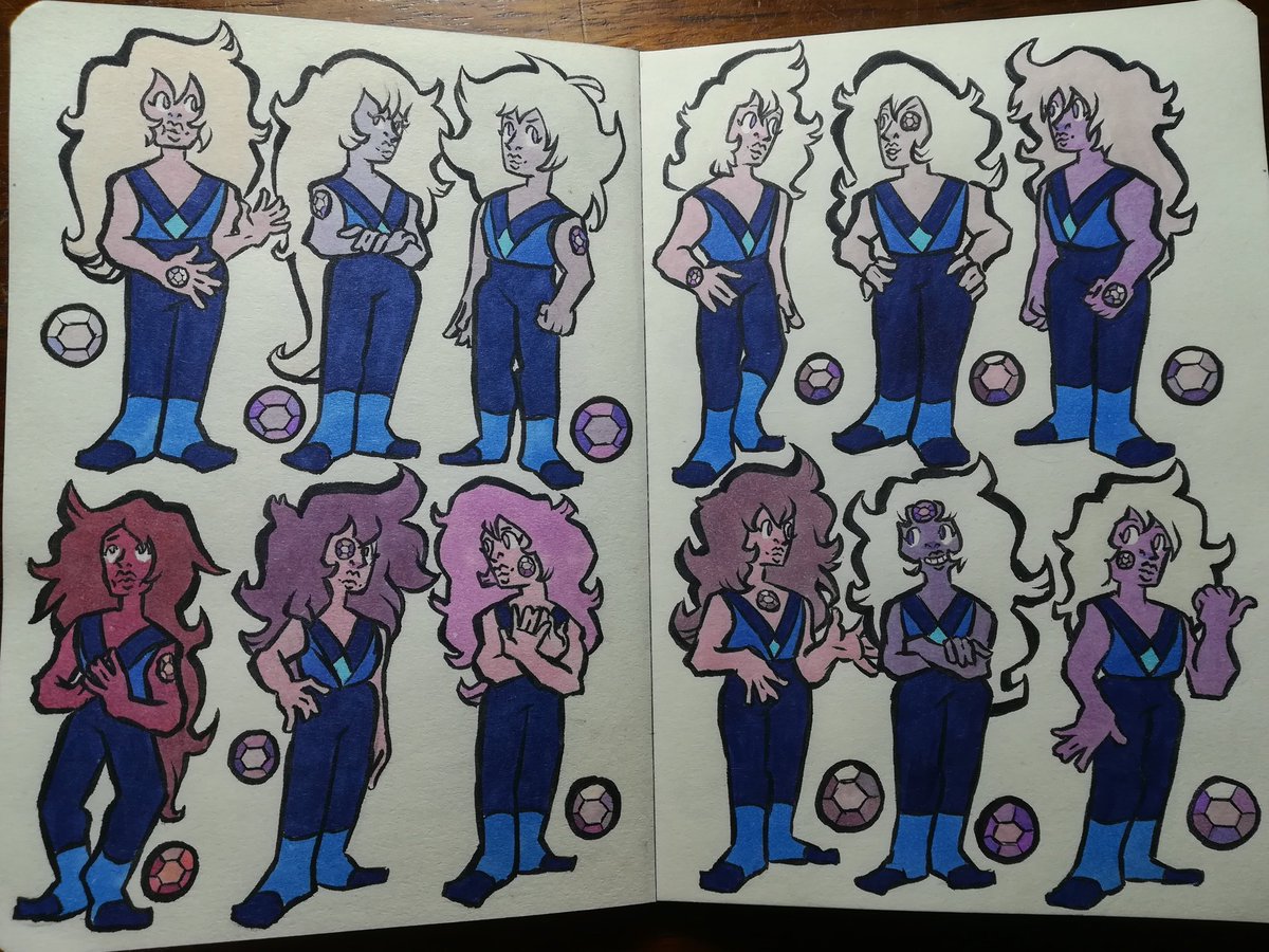 Luischocolatier's tweet photo. I tried to draw all the Quartzes we saw before #changeyourmind ... And severely underestimated the amount of Amethysts!

(Bonus Peridot, Rutile and Padparadscha!!!) #StevenUniverse #BattleofHeartAndMind #BOHAM #SU #RebeccaSugar https://t.co/2m4ABbpEDw