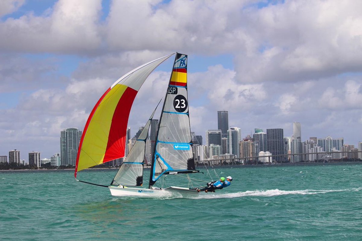 #Repost @23energy_
・・・
Another windy day here in Miami!! The more we sail, the less we capsize!! 💃🏼
.
.
@equipomovistar #alpharopes @ocean_sunglasses <a href="/oficial_rfev/">RFEV | Real Federación Española de Vela</a> #feelingocean #49ersailing