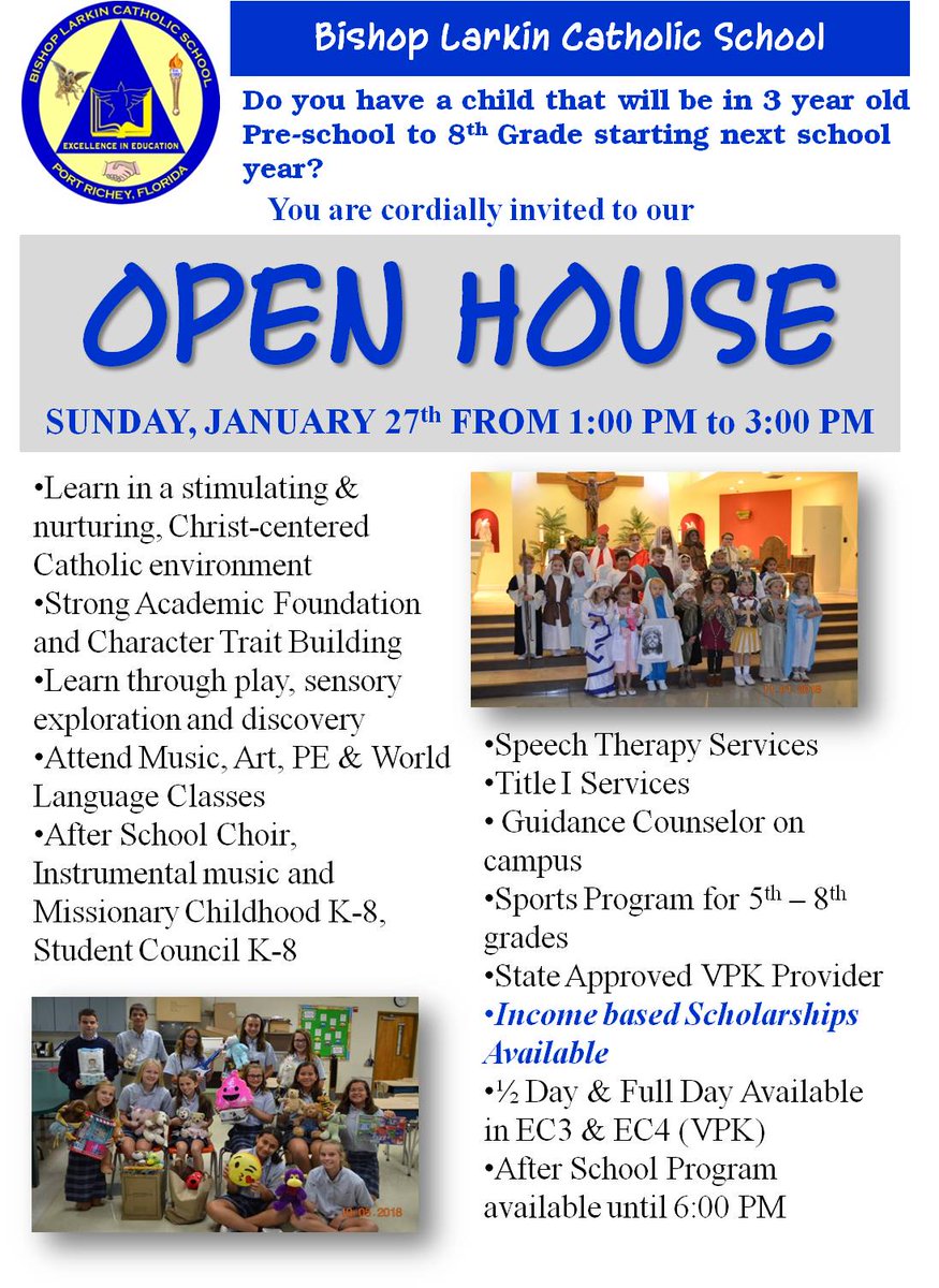Join Us Sunday for our 2019-2020 Open House