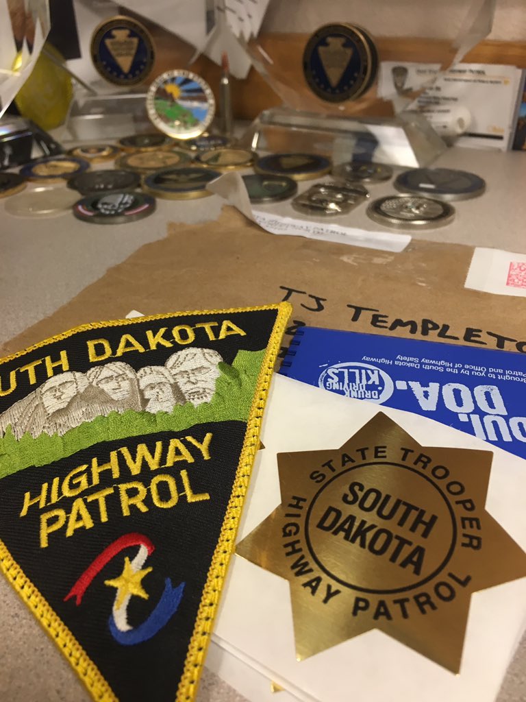 Trooper_TJ's tweet image. Received a surprise care package from a brother at the South Dakota Highway Patrol. Thanks Lt. Whisler! You’re a class act. 
By the way, y’all should give them a follow @SDHighwayPatrol 
#patchtrade #BrothaFromAnothaMutha
#everybodylovesstickers