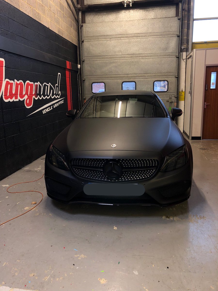 Vanguard Vehicle Wrapping On Twitter Stealthhhhhh Mercedes Benz C Class Coupe Wrapped From White To Hx20nprm Satin Black Vanguard Vehiclewrap Mercedes Amg Https T Co Pak0aunjkj