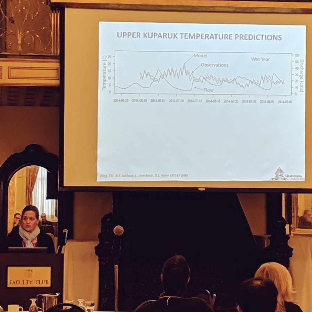 cryohydrogeo's tweet photo. Beth Neilson (@USU_water_lab) giving great talk on North Slope #permafrost #hydrology at @mcgillu Northern Research Day. 

#mcgillnorth @LAHMAS_Hydro https://t.co/isXSlMHiHw