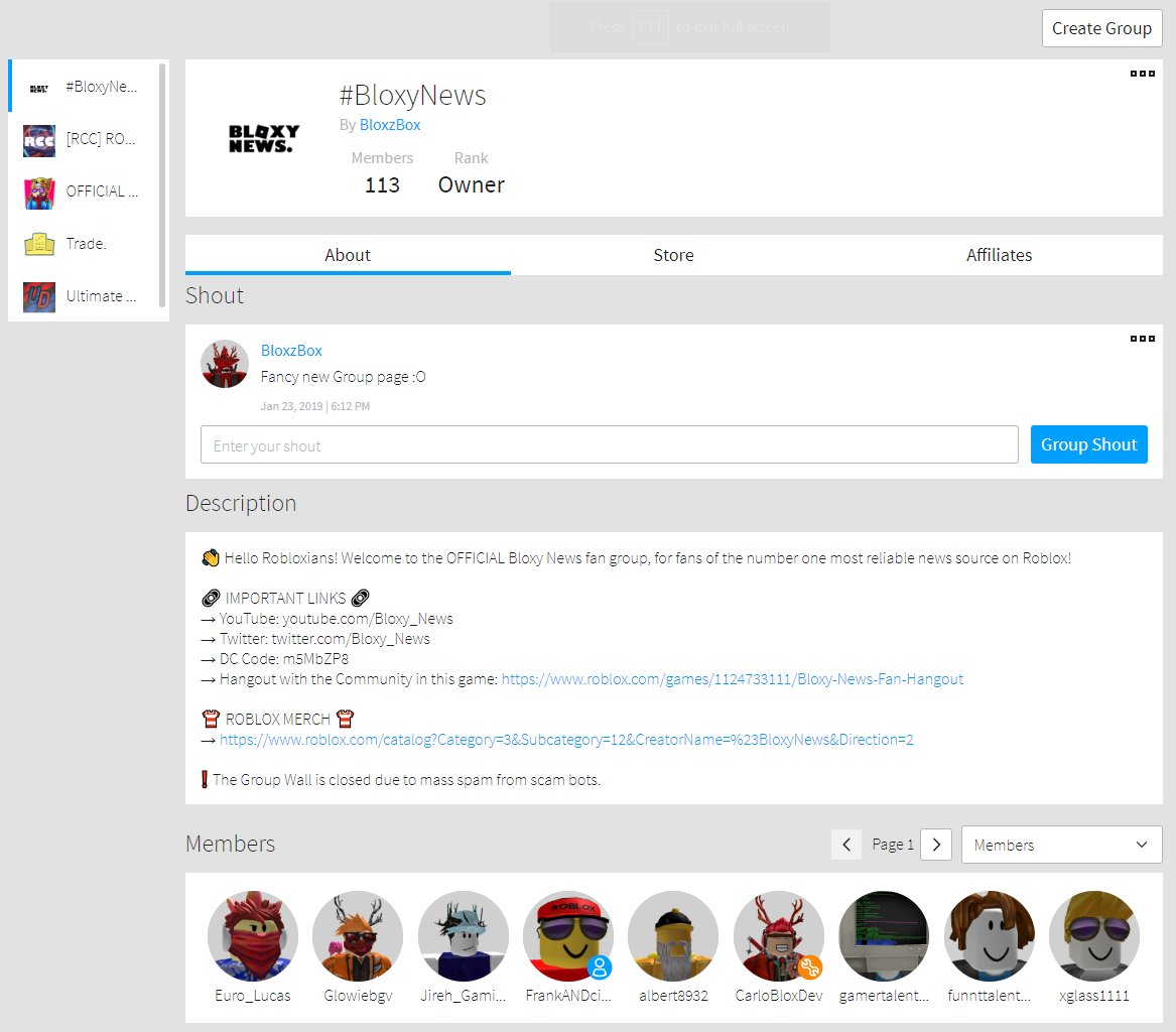 Bloxy News On Twitter Bloxynews The Brand New Group Page Layout Is Finally Here After Years Of Waiting Roblox Robloxdev What Do You Think Https T Co Wam9ow706e - bloxy news on twitter bloxynews roblox has removed