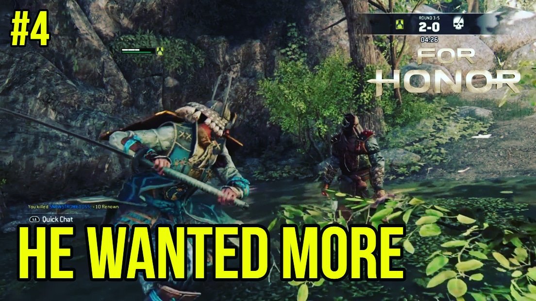 SwitchTechnique's tweet photo. New For Honor gameplay up! Be sure to check it out! XD

#gaming #gameplay #forhonor #kensei #ps4 #ps4gamplay #onlinegameplay #YouTubers #Youtuber #youtubegaming #gamingchannel https://t.co/LCujQvoiUs