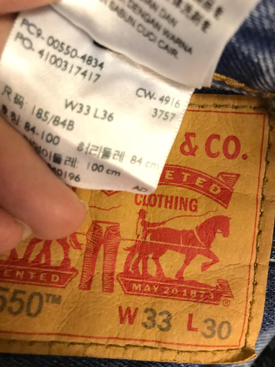 Tony_Pedley's tweet photo. @LEVIS I just this pair of jeans, and I took the tags off before I tried them on. There is an issue with the tags. The jeans do not fit, and I was told I could not return them because I took the tags off. Can I send them to you and get a replacement with the correct size? https://t.co/0GQdPO7R6G