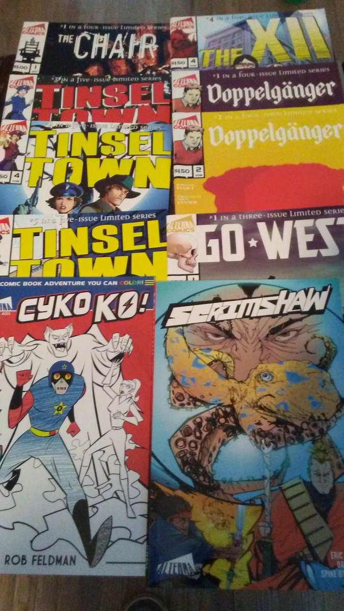 MDRhys's tweet photo. What a freaking day. 1) I got my van stuck on a tricky concrete ledge 2) got it unstuck using the right tools and Nebraska initiative 3) Got some more art for #Forces 4)got a boat load of comics from @ALTERNACOMICS  direct! What roller coaster! https://t.co/v1wxMquA3z