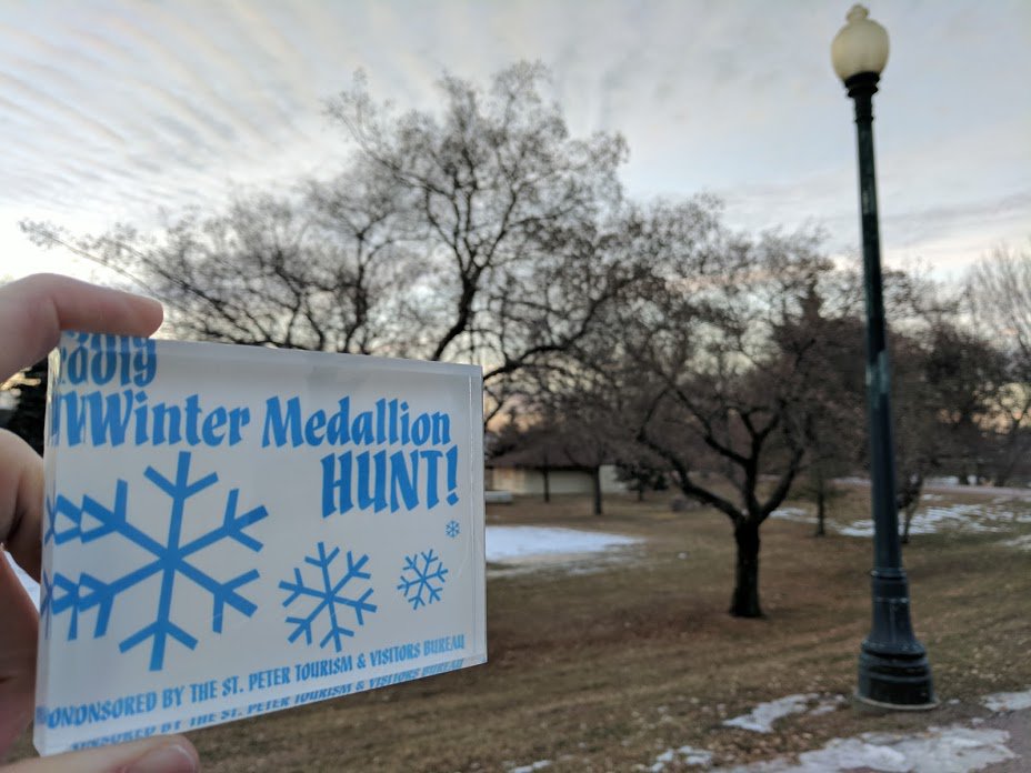 StPeterEdLee's tweet image. St. Peter Winterfest Medallion Hunt begins Friday, February 1. Are you ready to sniff it out and collect a cool $1K in Chamber Bucks?