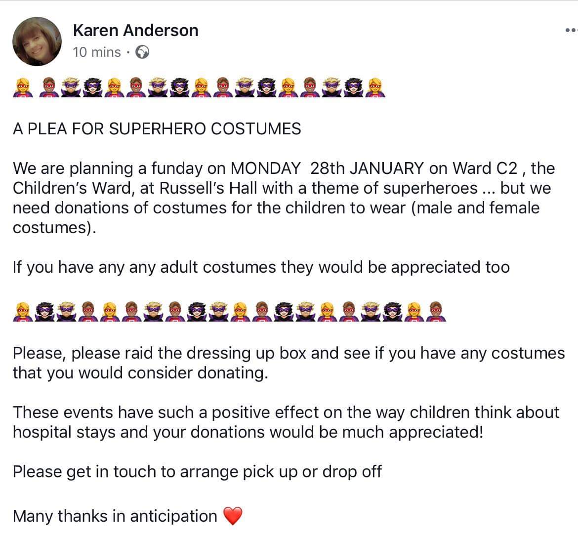 Karen Anderson (@karenan34868919) on Twitter photo We need Superhero costumes! #teampaeds #drivingquality <a href="/DudleyGroupNHS/">The Dudley Group</a> <a href="/BousfieldSimon/">Simon Bousfield</a> <a href="/TayJule/">Julie Taylor</a> <a href="/RozgaLucy/">Lucy Rozga</a> We need Superhero costumes! #teampaeds #drivingquality <a href="/DudleyGroupNHS/">The Dudley Group</a> <a href="/BousfieldSimon/">Simon Bousfield</a> <a href="/TayJule/">Julie Taylor</a> <a href="/RozgaLucy/">Lucy Rozga</a>