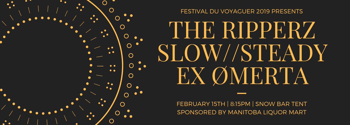 Tickets are on sale now! Head to heho.ca/en/tickets to get yours! We play 02/15/2019 at 9:30PM in the <a href="/LiquorMarts/">Manitoba Liquor Mart</a> Snow Tent! @TheRipperz <a href="/ExOmerta/">Ex Ømerta</a> <a href="/manitobamusic/">manitobamusic</a> #WednesdayWisdom