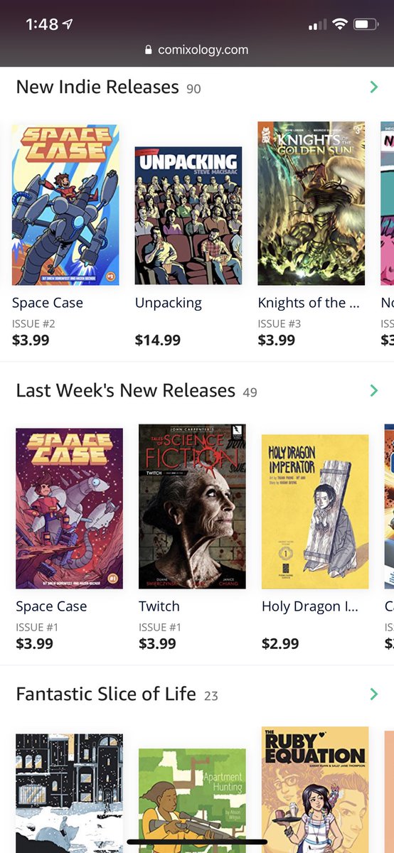 SpaceCaseComic's tweet photo. ISSUE #2 is now available on @comiXology! The guided view on this issue is incredibly cool and it looks amazing when read on a tablet. We upped the ante in every way with this issue. Check the sample pages and hopefully you’ll be hooked. #spacecasecomic #comixology https://t.co/vMGNh2YkvT