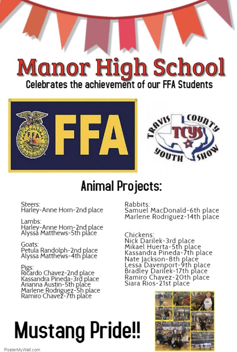 Manor FFA Alumni (@manorffa_alumni) on Twitter photo What an amazing day at the TCYS auction! The students of <a href="/ChapterTX0501/">Manor Texas FFA</a> made over $32,000 on 22 projects! Congrats to all! What an amazing day at the TCYS auction! The students of <a href="/ChapterTX0501/">Manor Texas FFA</a> made over $32,000 on 22 projects! Congrats to all!