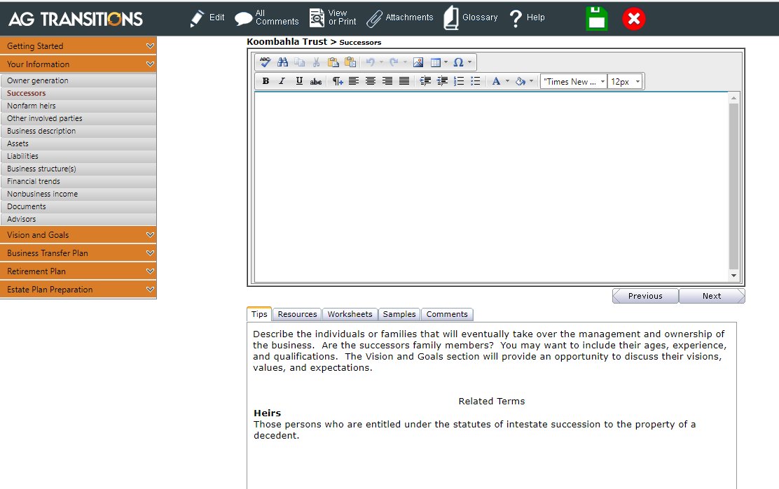 What can you find in the new Succession Planning Hub within the Farm Table library? End-to-end farm succession planning guides, including AgTransitions, an online web-based tool that takes you through the process of putting together a succession plan.  
farmtable.com.au/build/agtransi…
