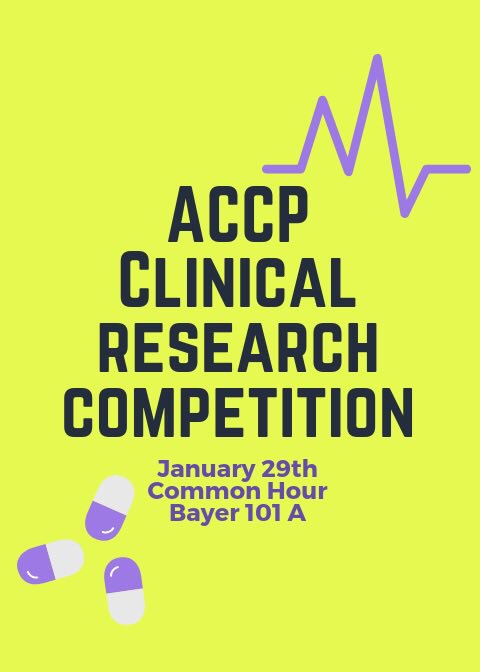 duqACCP's tweet photo. CALLING ALL PY1 and PY2’s!! Come join us for the ACCP Research competition on Jan. 29th during common hour!! Check your emails for more info and how to sign up!! https://t.co/IVMMRlac6s