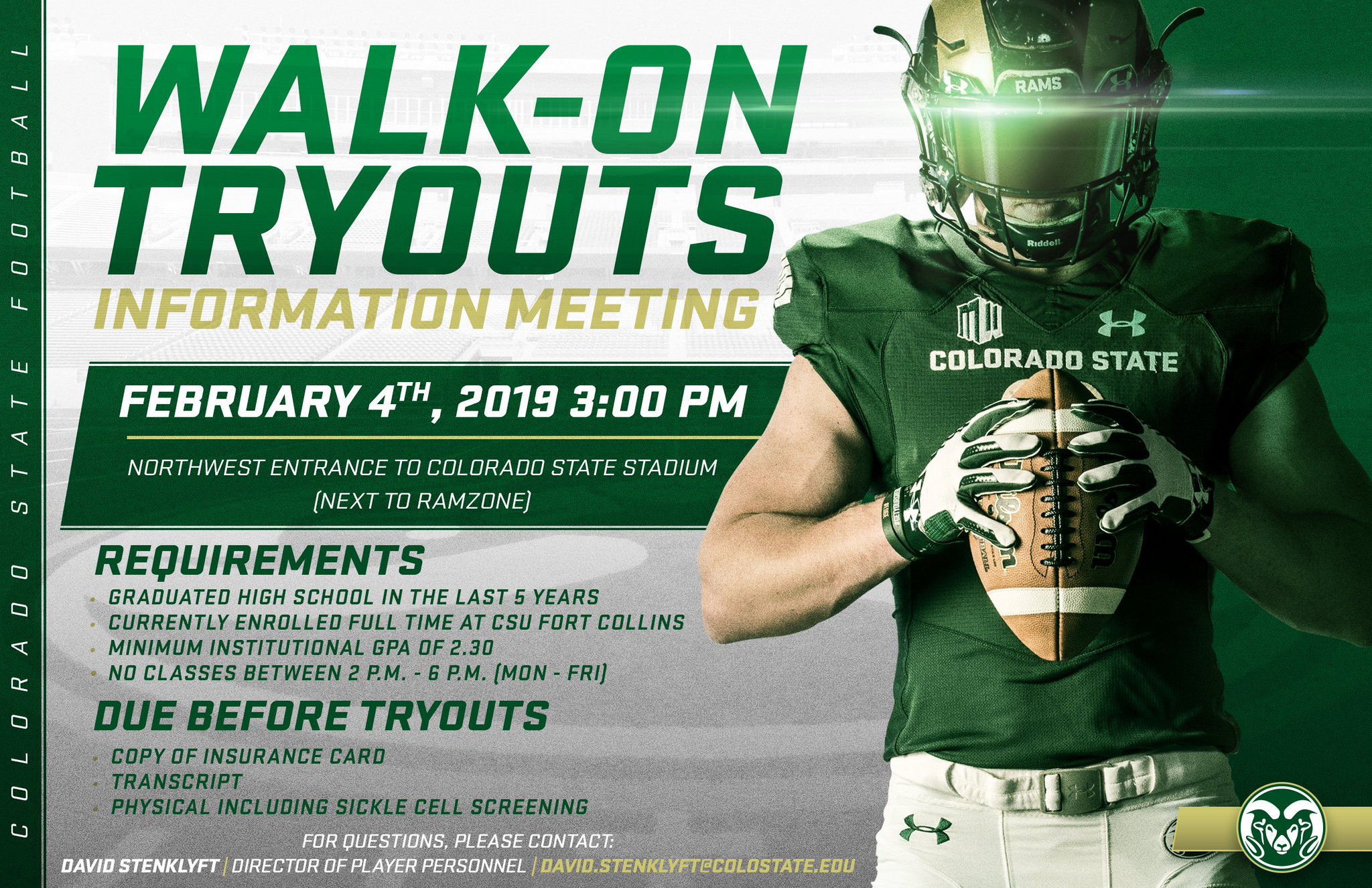 Colorado State Football On Twitter Attention Coloradostateu Students Walk On Tryouts Coming Up Informational Meeting Feb 4 Learn More Here Https T Co Jtn6qc2ecw Https T Co G57yqm0gqa Colorado State Football On Twitter Attention Coloradostateu Students Walk On Tryouts Coming Up Informational Meeting Feb 4 Learn More Here Https T Co Jtn6qc2ecw Https T Co G57yqm0gqa