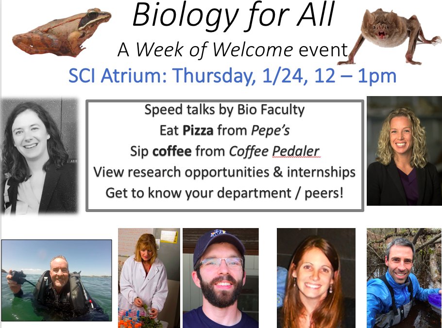 Hey, Owls! If you have some free time tomorrow check out this event. Great opportunity to get some info on what our professors are doing this semester and also grab a slice of pizza!