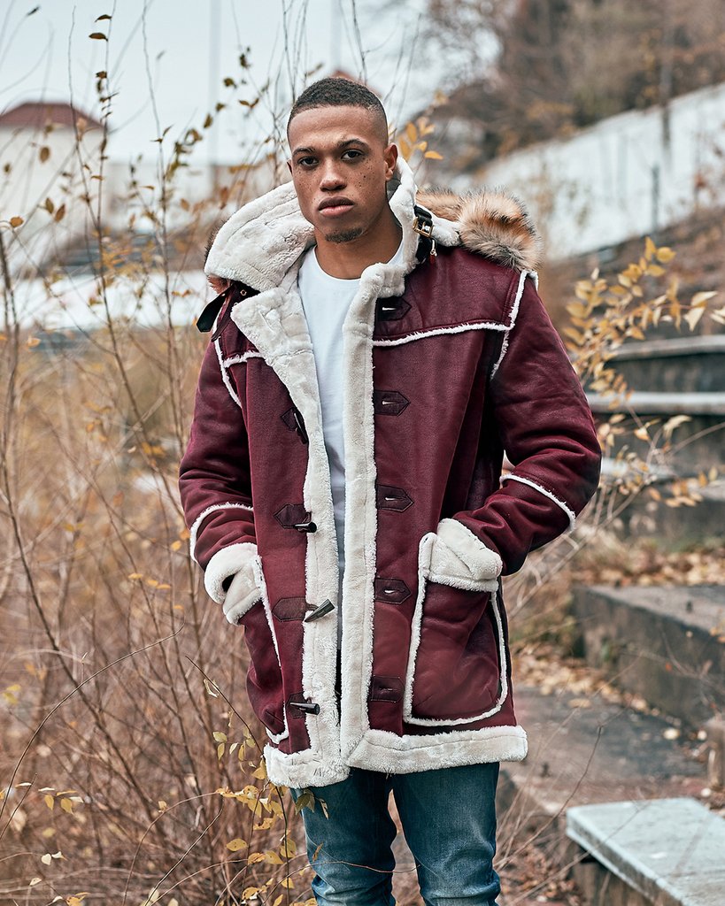 jordan craig tuscany striped shearling jacket