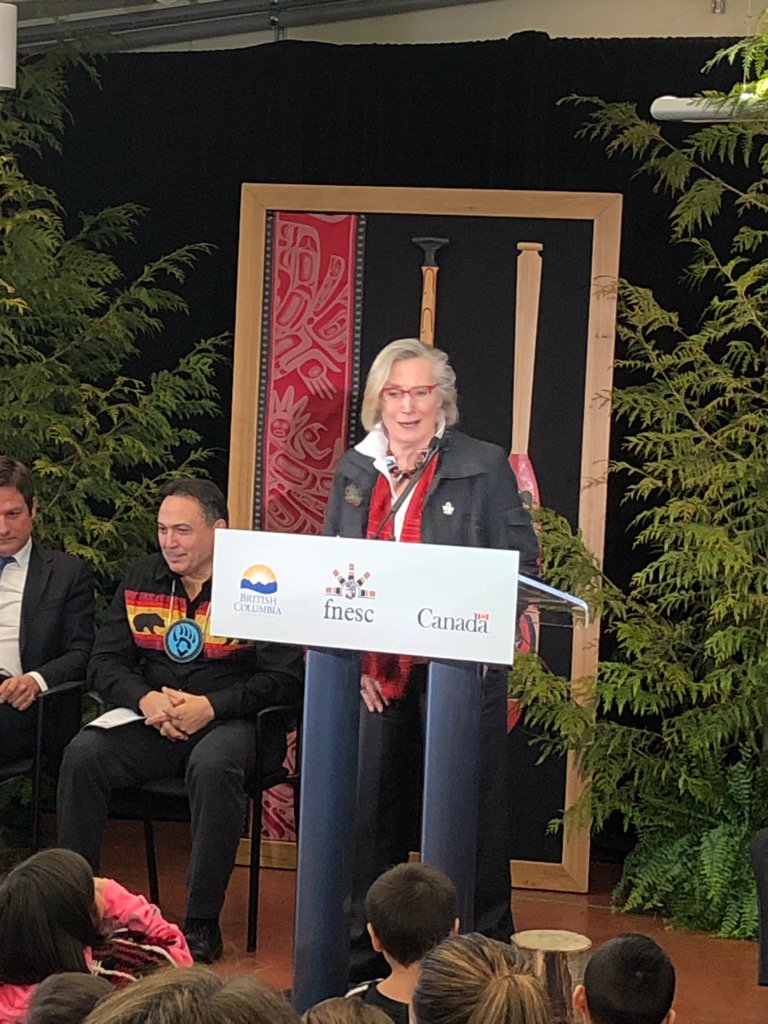 BCPVPA's tweet photo. An historic day in BC, as @SeamusORegan @Carolyn_Bennett #BCED @Rob_Fleming @GCIndigenous @FNESC announce signing of #BCTEA to benefit First Nations students, schools & communities across the province https://t.co/xDvM7mF52h Our @bcpvpapresident so proud to witness this event! https://t.co/8a7wYiDaCo