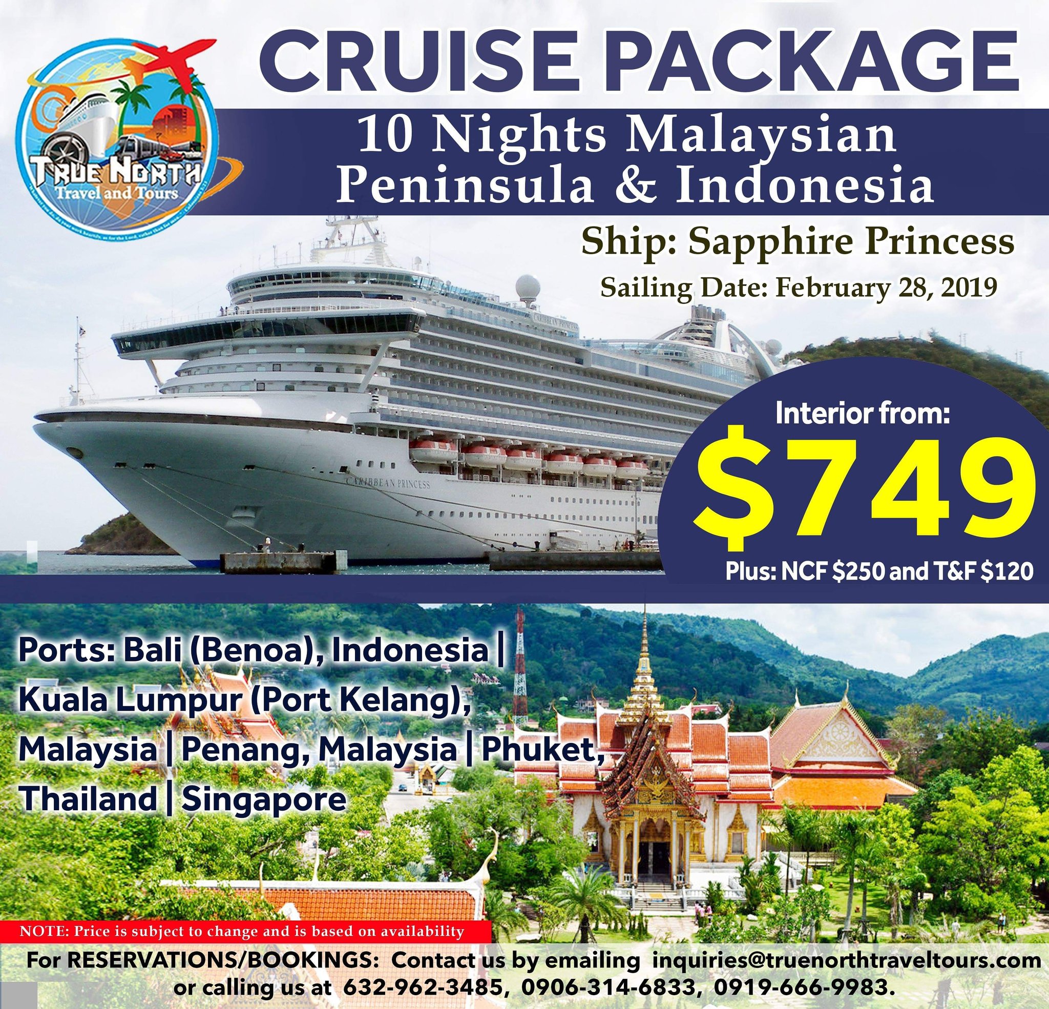 cruise ship tour package asia