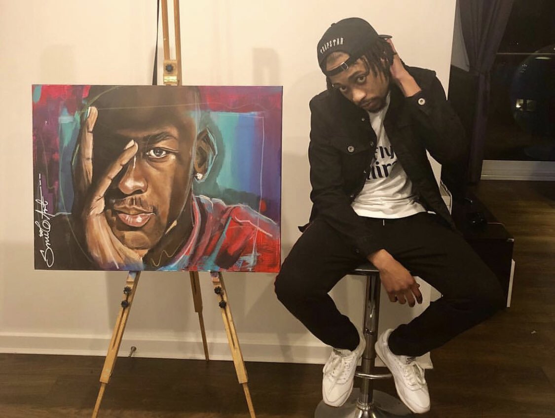 SmiloArt's tweet photo. Michael Jordan Painting #SmiloArt https://t.co/4gYpGv16l1