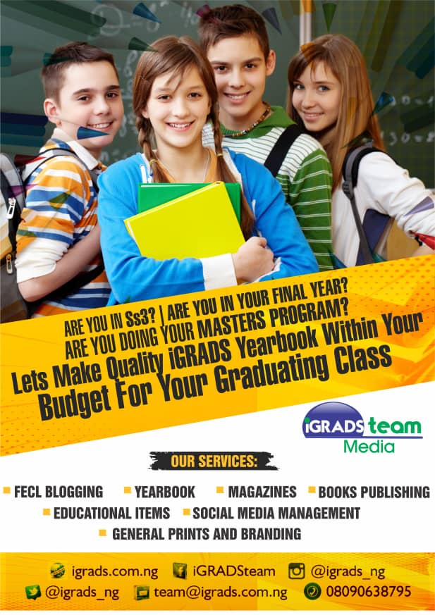 igrads_ng's tweet photo. Let's make yearbook for your graduating class. We do YEARBOOKS for tertiary institutions' final year, secondary(SS3) and even primary(PRY 6). WE HAVE AN EXCELLENT SYSTEM THAT WILL SUIT YOUR BUDGET AND DELIVER QUALITY. https://t.co/XkgeCE2Lti