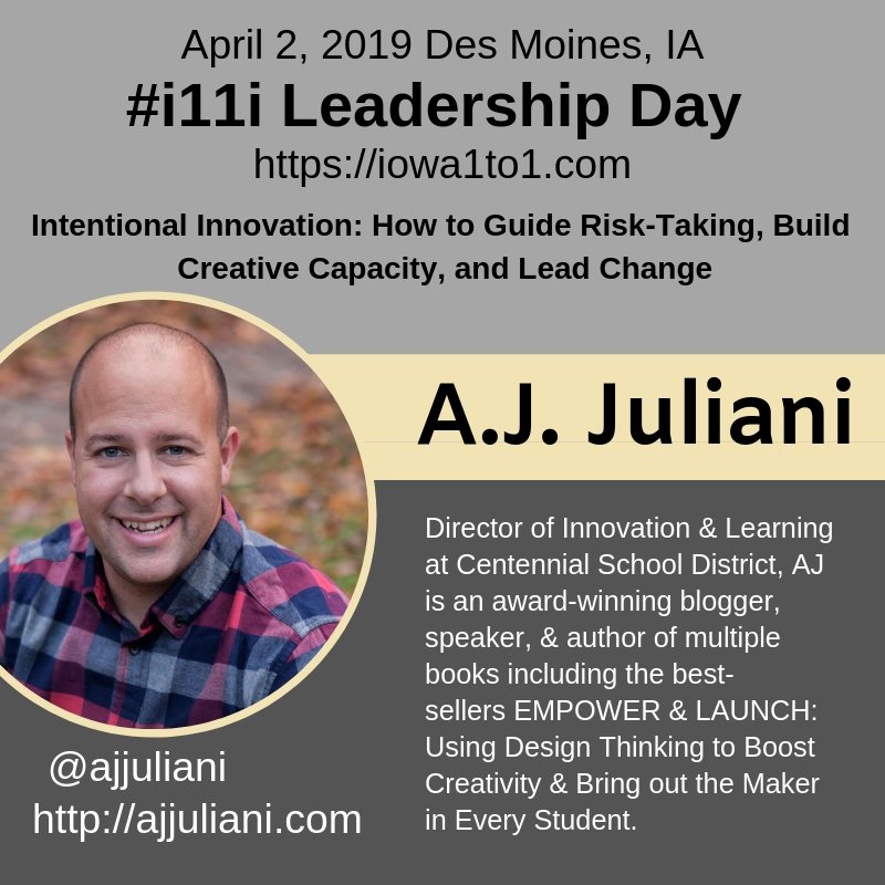 #i11i Leadership Day presenter has a great session planned! Consider joining us at iowa1to1.com <a href="/IASB_Iowa/">Iowa School Boards</a> <a href="/BradleyNelson6/">Bradley Nelson 🌞</a> <a href="/JasonMMarkey/">Jason Markey</a> <a href="/erniec/">Ernie Crighton</a> <a href="/rteeling/">Roger Teeling</a> <a href="/CoryAllison/">Cory Allison</a> <a href="/wdmTECH/">Brian Abeling</a> <a href="/KevinFangman/">Kevin Fangman</a> @TierneyBrothers <a href="/kimjtierney/">Kimberly J. Tierney</a> <a href="/willremmert/">Will Remmert, PhD</a> <a href="/mwdegner/">Matt Degner</a> <a href="/rlangenhorst/">Rachel Langenhorst</a> <a href="/jkmclaugh/">Jason McLaughlin</a>