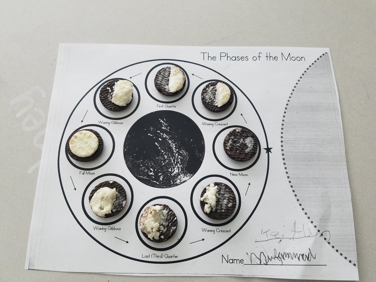 MGalloSLES's tweet photo. Tasty moon phases! Oreos, anyone? @StratfordLndgES https://t.co/D8Xg6AqMPQ