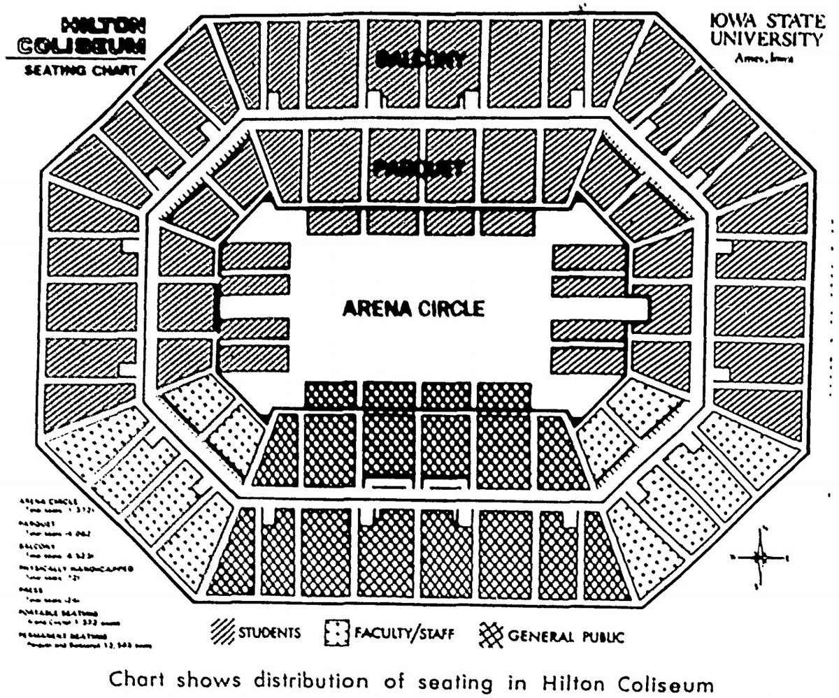 Hilton Coliseum Seating Chart Basketball