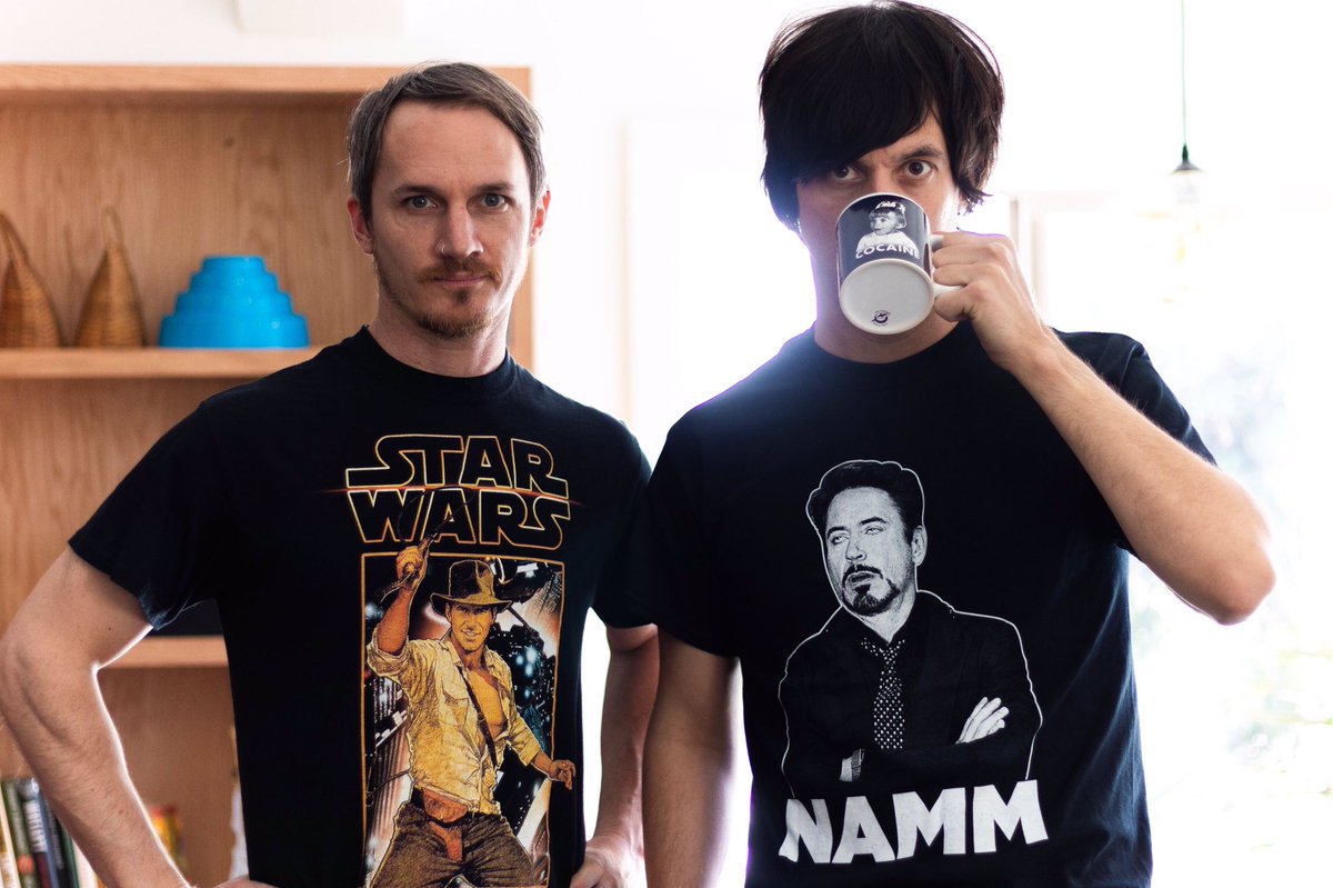 TheBetaMachine's tweet photo. Unintentional product placement @fuxleep @joe_letz at @thebetamachine rehearsal today
#thebetamachine #fuxleep #namm2019 #canoneosm50 https://t.co/cLlVIk3sj8