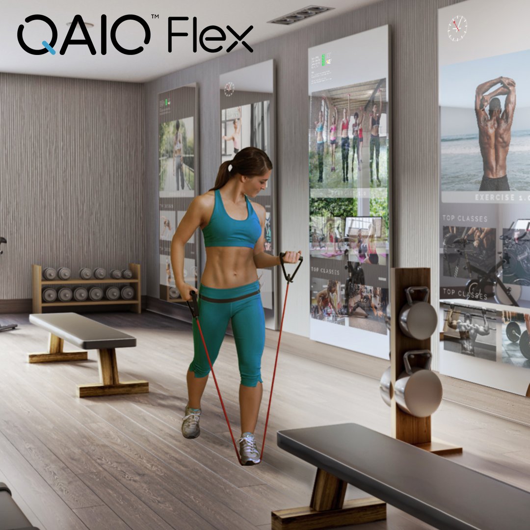 myqaio_nl's tweet photo. Breng jezelf weer in balans en blijf in vorm. Met de QAIO Flex kunt u de slanke elegante spiegel met één enkele aanraking op het scherm veranderen in een volledig uitgeruste fitnessruimte. #QAIO #QAIOFlex #Fitness #Fitnessmotivation #gymlife #fitlife https://t.co/fbzpmN403T media https://t.co/WufeISozkP
