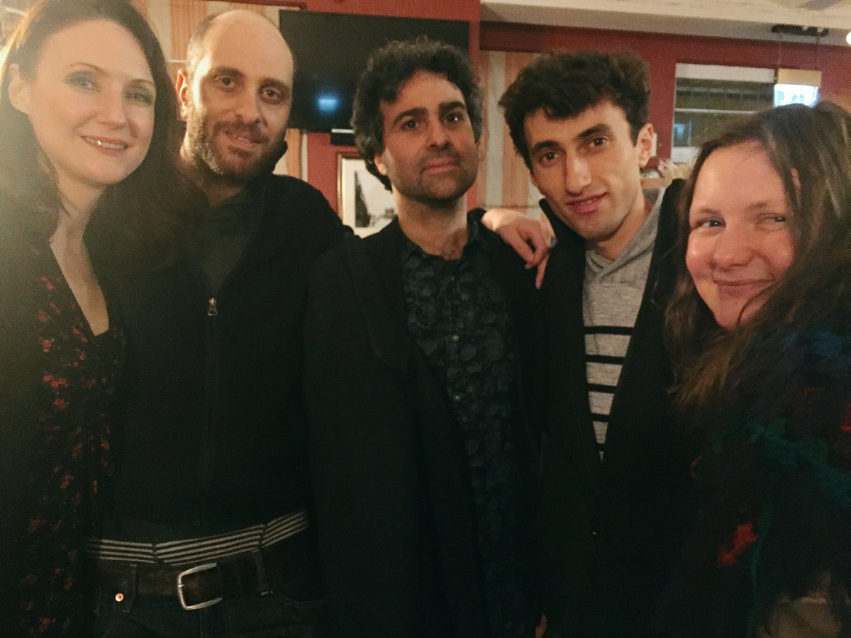TunedInLDN's tweet photo. These’re the fine musicians who came a week ago today to give a truly genre-jumping era-leaping utterly magical gig. Double-bassist/tabla player #BenHazleton was playing chauffeur but otherwise they’re: guests @LoriSecanska & #SassHoory, #YairAvidor, @ArsenPetrosyan8, #JennyBliss https://t.co/opRF3WsPXk