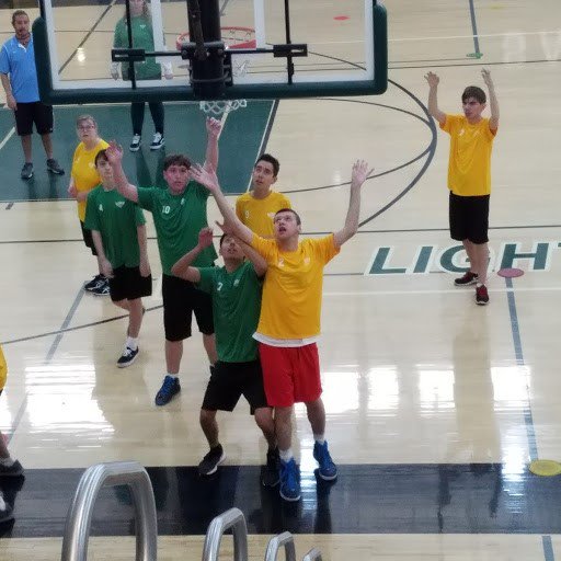 SpiritLeague's tweet photo. #SpiritLeague athletes are the best! We're heading into week #3 of basketball and they just keep getting better. We can't wait to see them rock the gym by week #10. #autism #specialneeds #autismsports https://t.co/IiM9pO1Q0K