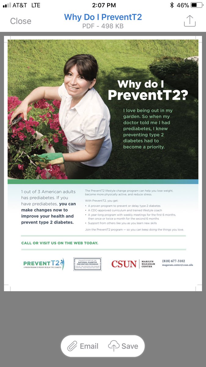 Why do you PreventT2? For your children, your spouse, a hobby you love? Lower your risk of #type2diabetes with our PreventT2 lifestyle change program, enrolling now. For the reasons that are important to you, join PreventT2! #diabetes csun.edu/marilyn-magara…