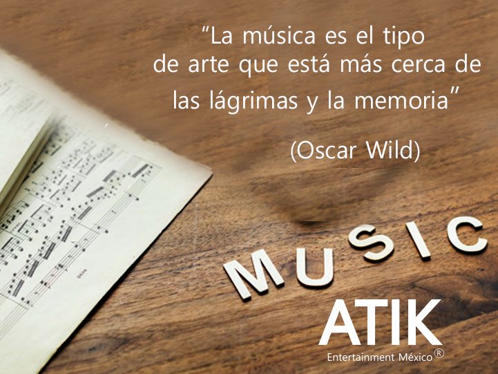 La música está muy conectada con la faceta emocional del ser humano.
#Frase #Musica #Talentos <a href="/ATIKOFICIAL/">ATIK Entertainment Mexico</a> <a href="/HeadhuntersCorp/">HeadHunters Corp Mex</a>
